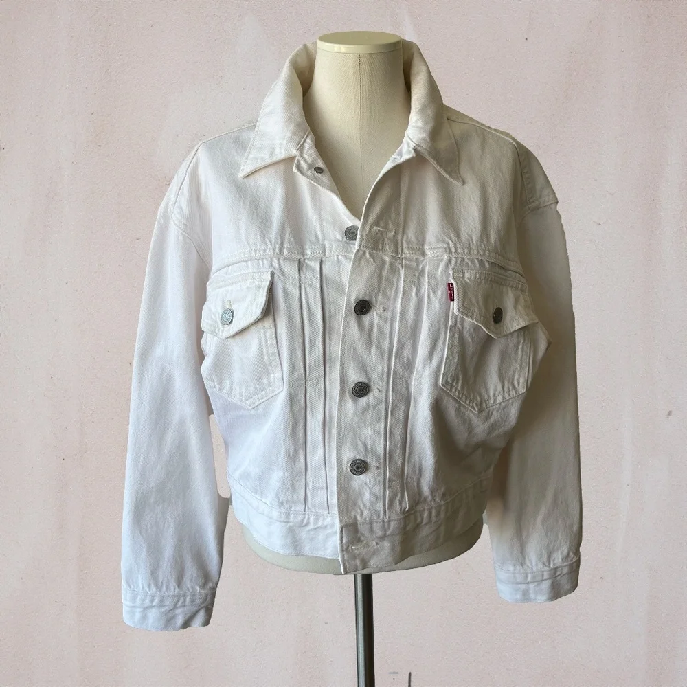 Levi's Denim Jacket (White) - Picture 6 of 7